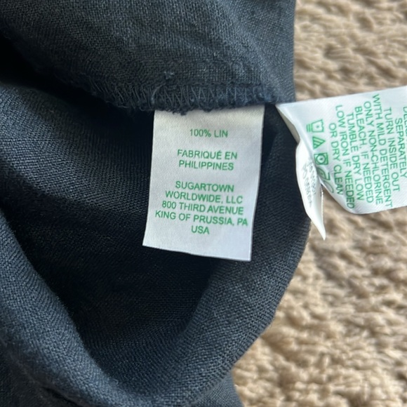 Lilly Pulitzer 100% Linen Edelyn Swing Shift Dress In Black. Size 6 - Picture 9 of 12